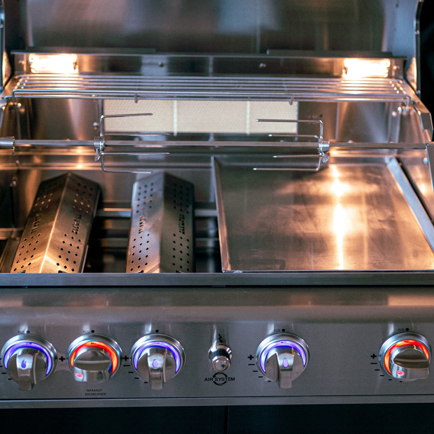ALLGRILL CHEF L Schwarz – Gasgrill-Set mit Steakzone® & Air System