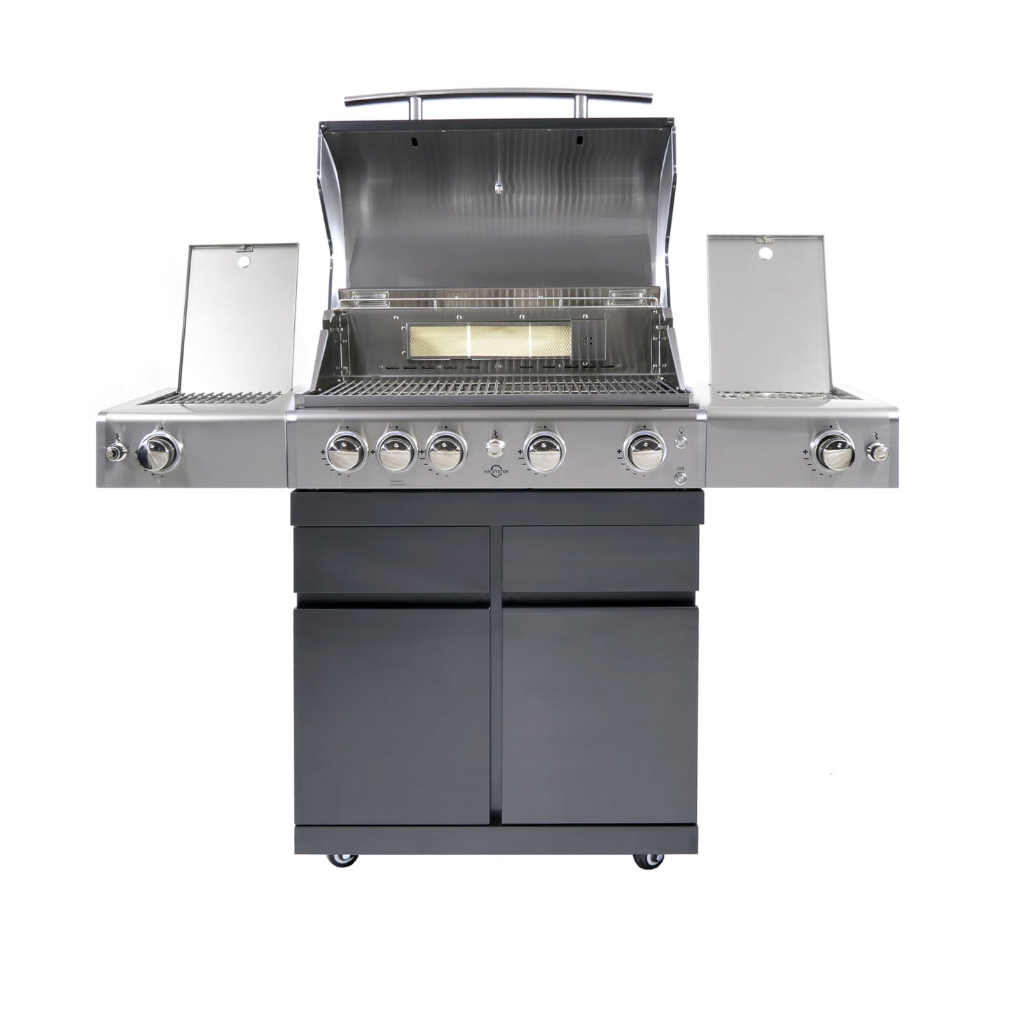 ALLGRILL CHEF L Schwarz – Gasgrill-Set mit Steakzone® & Air System