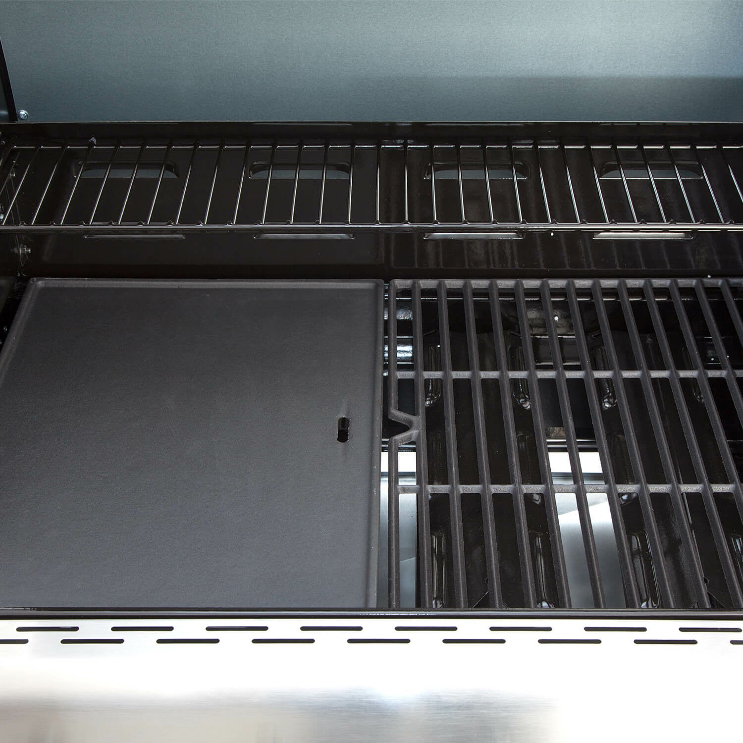 ALLGRILL FESTIVAL Gasgrill 4-Brenner Edelstahl Schwarz mit Seitenkocher