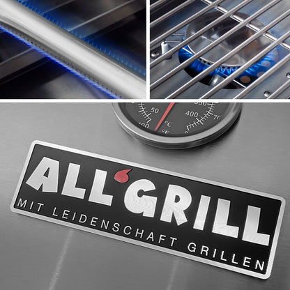 ALLGRILL ALLROUNDER M – Edelstahl Gasgrill mit Steakzone®